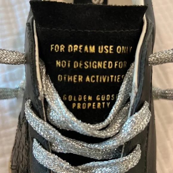 Golden Goose Super Star Croco Leather Low Top Glitter Sneaker 40 / 10 - Picture 13 of 16